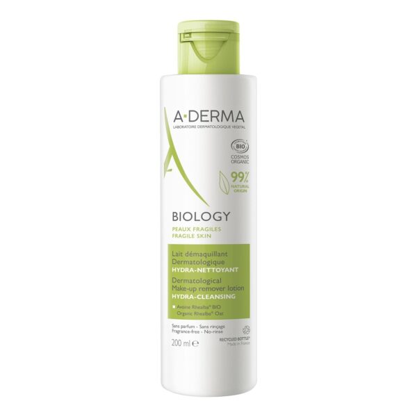 Avis Biology - Lait Démaquillant Dermatologique Hydra-Nettoyant A-DERMA