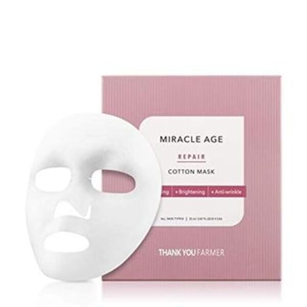 Avis Miracle Age Repair Cotton Mask 5pcs x 5pcs THANK YOU FARMER