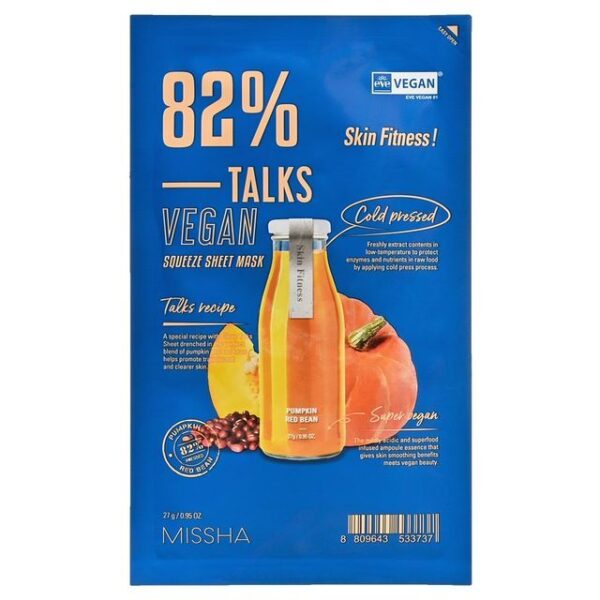 Avis Talks Vegan Squeeze Sheet Mask - 7 Types Skin Fitness MISSHA