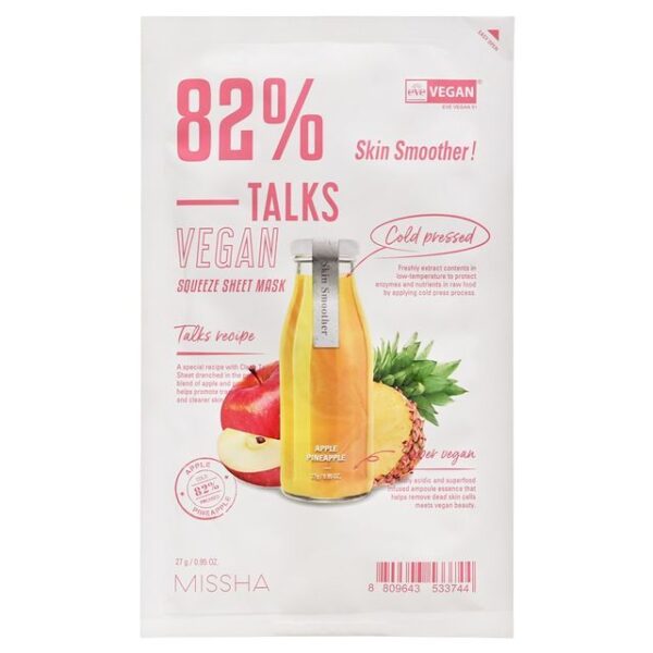 Avis Talks Vegan Squeeze Sheet Mask - 7 Types Skin Smoother MISSHA