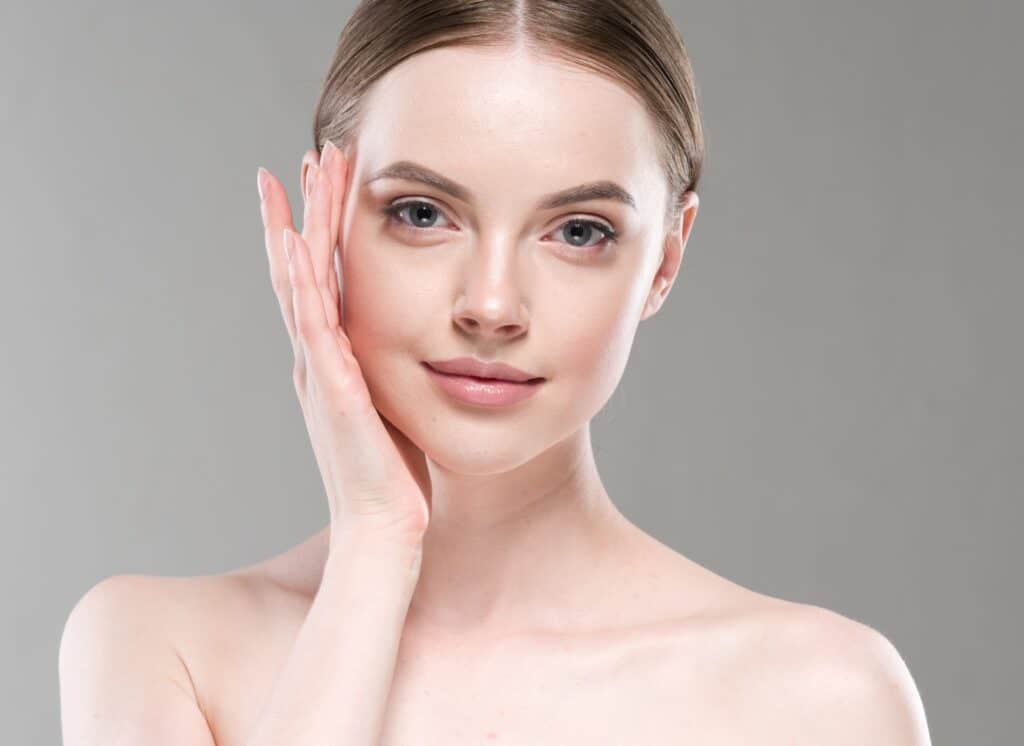 Woman healthy skin beautiful face skin care