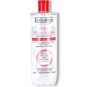 Micellar water for reactive skin prone to redness, makeup remover