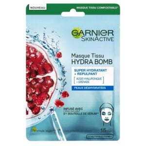 Hydra Bomb moisturizing fabric mask with pomegranate