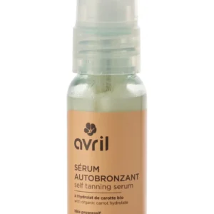 Self-tanning serum with organic carrot hydrosol