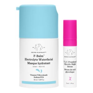 F-Balm Electrolyte Waterfacial Hydrating Mask + T.L.C. Framboos Glycolic Night Serum