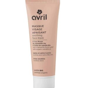 Soothing face mask with organic chamomile floral water and organic camellia oil